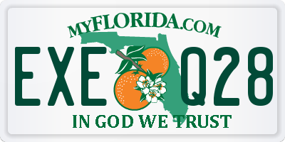 FL license plate EXEQ28