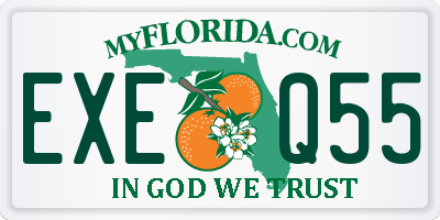 FL license plate EXEQ55