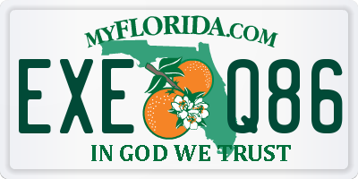 FL license plate EXEQ86