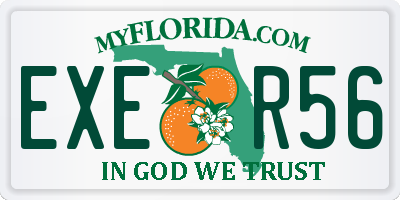 FL license plate EXER56