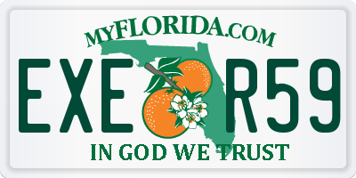 FL license plate EXER59