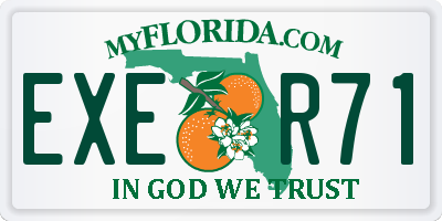 FL license plate EXER71