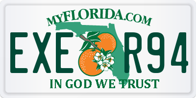 FL license plate EXER94