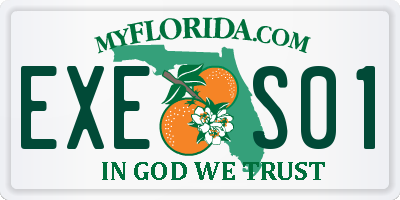 FL license plate EXES01