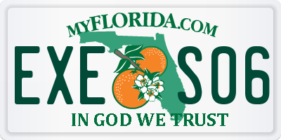 FL license plate EXES06