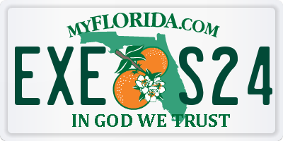 FL license plate EXES24