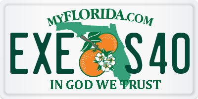FL license plate EXES40