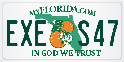 FL license plate EXES47