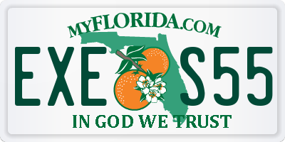 FL license plate EXES55