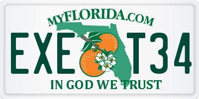 FL license plate EXET34