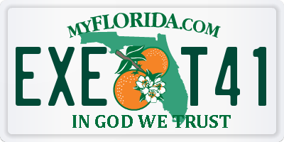 FL license plate EXET41