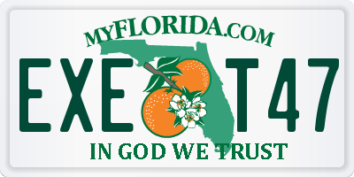 FL license plate EXET47