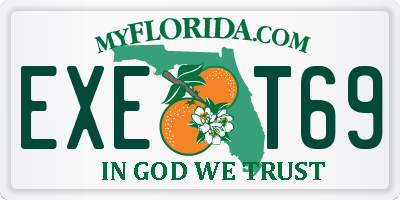 FL license plate EXET69