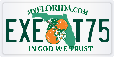 FL license plate EXET75