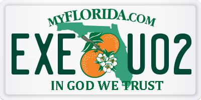 FL license plate EXEU02
