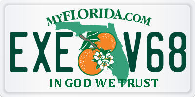 FL license plate EXEV68