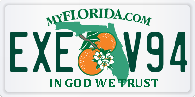 FL license plate EXEV94