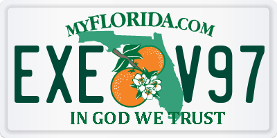 FL license plate EXEV97