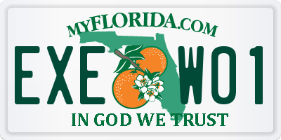 FL license plate EXEW01