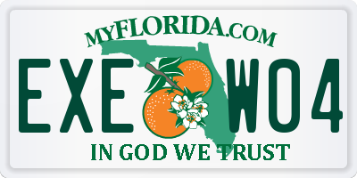 FL license plate EXEW04