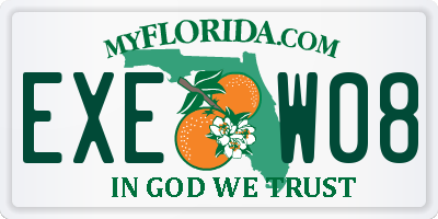 FL license plate EXEW08