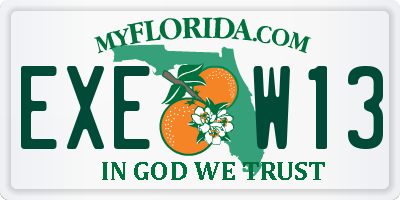 FL license plate EXEW13