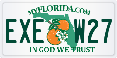 FL license plate EXEW27