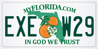 FL license plate EXEW29