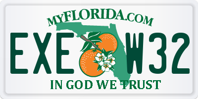 FL license plate EXEW32