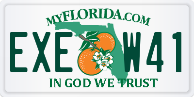 FL license plate EXEW41