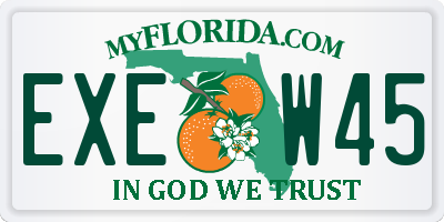FL license plate EXEW45