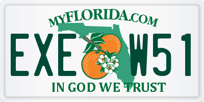 FL license plate EXEW51