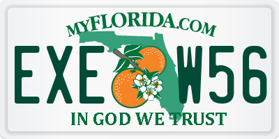 FL license plate EXEW56