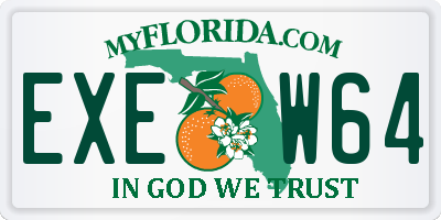 FL license plate EXEW64