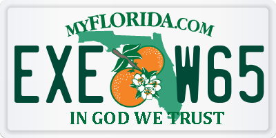 FL license plate EXEW65