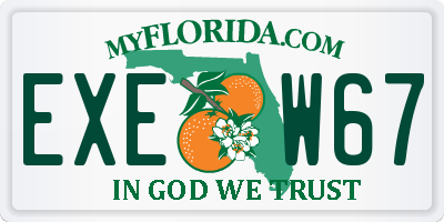 FL license plate EXEW67