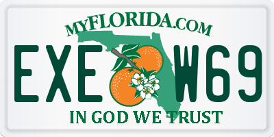 FL license plate EXEW69