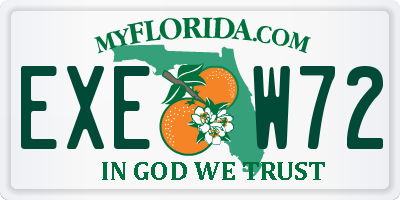 FL license plate EXEW72