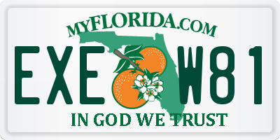 FL license plate EXEW81