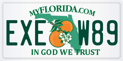 FL license plate EXEW89
