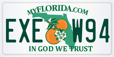 FL license plate EXEW94