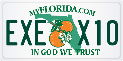 FL license plate EXEX10