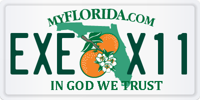 FL license plate EXEX11
