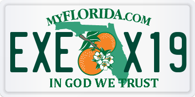 FL license plate EXEX19