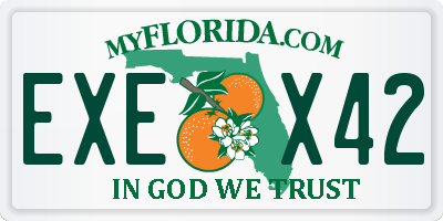 FL license plate EXEX42