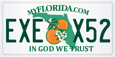 FL license plate EXEX52