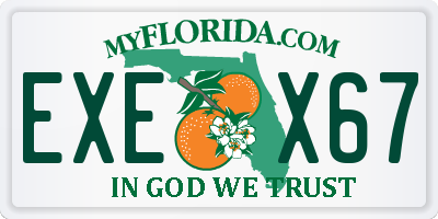 FL license plate EXEX67