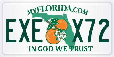 FL license plate EXEX72