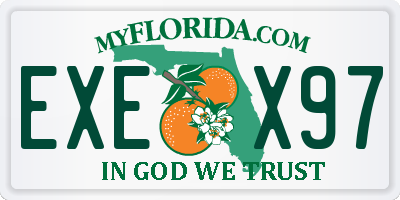 FL license plate EXEX97