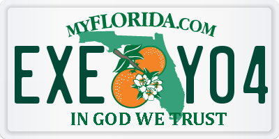 FL license plate EXEY04